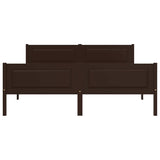 Vidaxl bedframe massief grenenhout donkerbruin 120x200 cm
