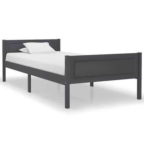 Vidaxl bedframe massief grenenhout grijs 100x200 cm