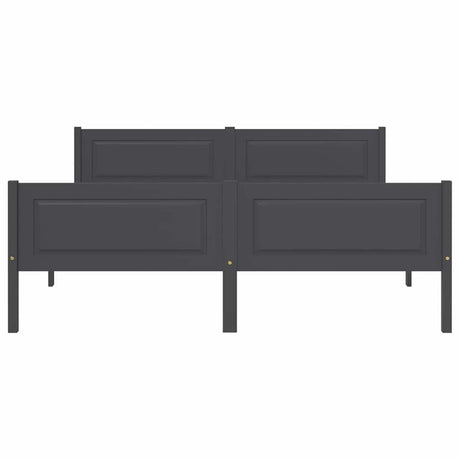 Vidaxl bedframe massief grenenhout grijs 160x200 cm