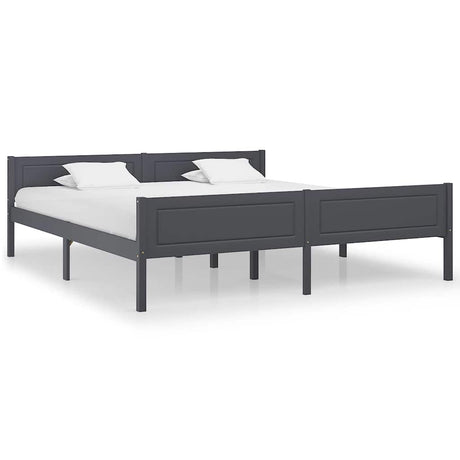 Vidaxl bedframe massief grenenhout grijs 180x200 cm