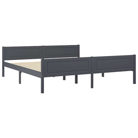 Vidaxl bedframe massief grenenhout grijs 180x200 cm