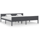 Vidaxl bedframe massief grenenhout grijs 200x200 cm