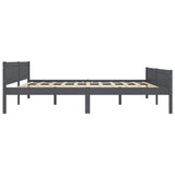 Vidaxl bedframe massief grenenhout grijs 200x200 cm