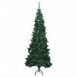 Vidaxl kunstkerstboom hoek 240 cm pvc groen