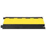 Vidaxl kabelbeschermer drempel met 5 tunnels 90 cm rubber