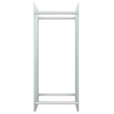 Vidaxl haardhoutrek 40x35x100 cm gehard glas wit