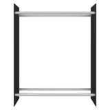 Vidaxl haardhoutrek 80x35x100 cm gehard glas zwart
