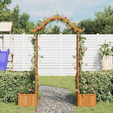 Vidaxl pergola met plantenbak massief vurenhout