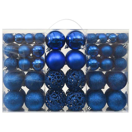 Vidaxl 100-delige kerstballenset blauw