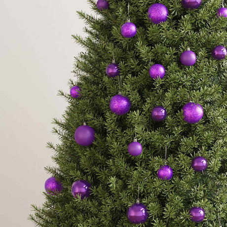 Vidaxl 100-delige kerstballenset paars