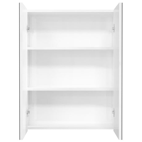 Vidaxl badkamerkast met spiegel 60x15x75 cm mdf glanzend wit