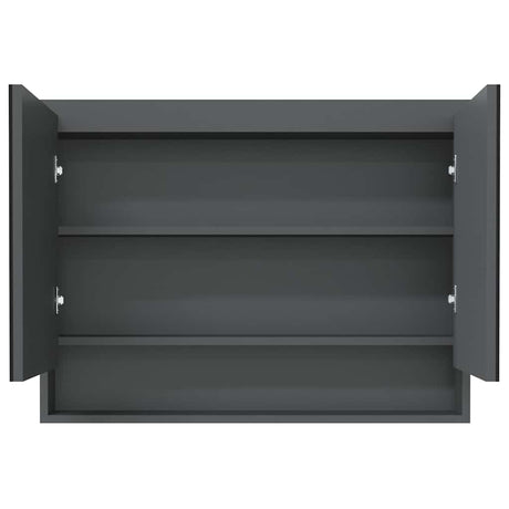 Vidaxl badkamerkast met spiegel 80x15x60 cm mdf grijs
