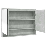 Vidaxl badkamerkast met spiegel 80x15x60 cm mdf betongrijs