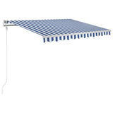 Vidaxl luifel automatisch uittrekbaar 300x250 cm blauw en wit