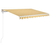 Vidaxl luifel automatisch uittrekbaar 350x250 cm geel en wit