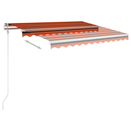 Vidaxl luifel automatisch met led windsensor 350x250 cm oranje bruin