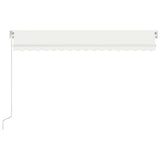 Vidaxl luifel handmatig uittrekbaar met led 400x300 cm crèmekleurig
