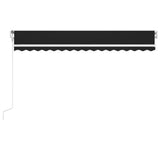 VidaXL Luifel automatisch met LED en windsensor 400x300 cm antraciet
