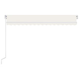 VidaXL Luifel handmatig uittrekbaar 450x300 cm crèmekleurig