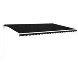 VidaXL Luifel automatisch met LED en windsensor 500x300 cm antraciet