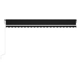 VidaXL Luifel automatisch met LED en windsensor 500x300 cm antraciet