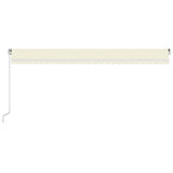 VidaXL Luifel handmatig uittrekbaar met LED 600x300 cm crèmekleurig