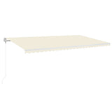 VidaXL Luifel automatisch met LED en windsensor 600x300 cm crèmekleur