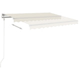 VidaXL Luifel handmatig uittrekbaar 450x350 cm crèmekleurig