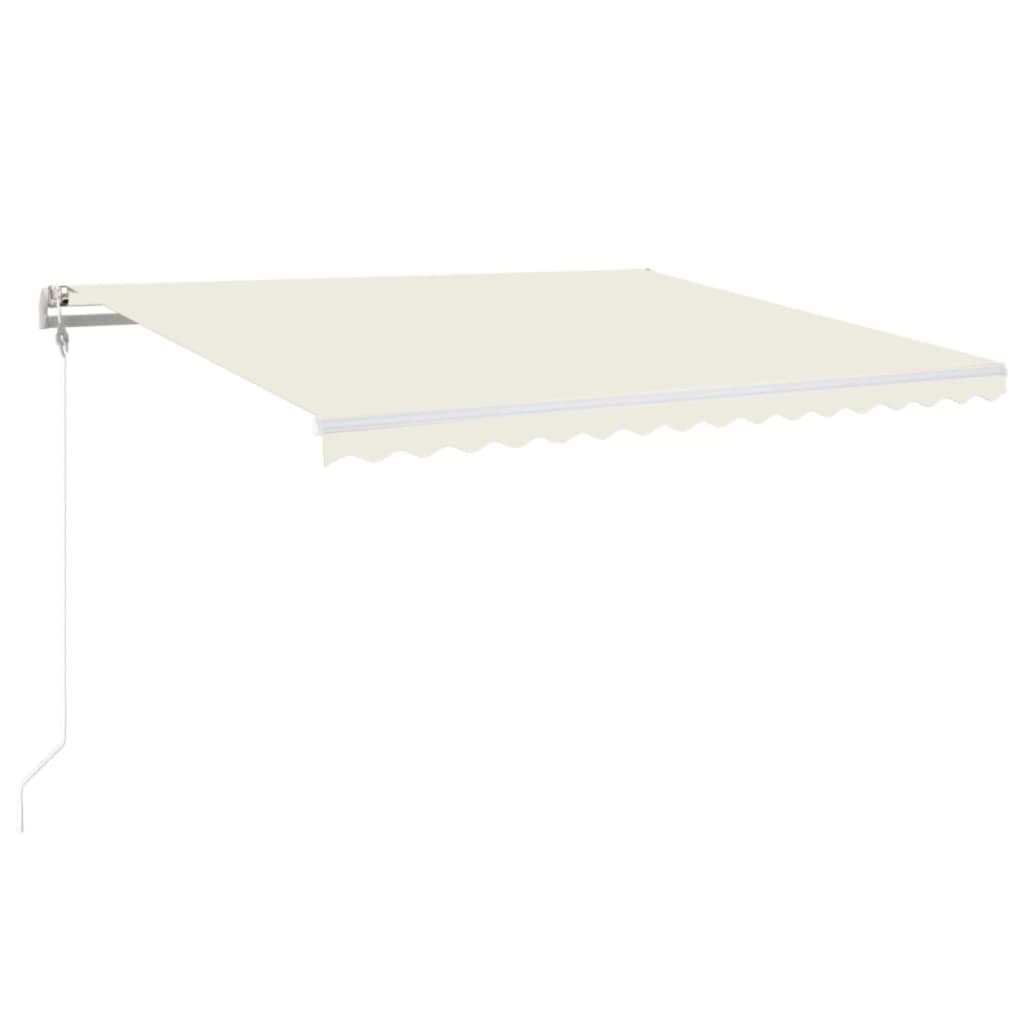 VidaXL Luifel automatisch uittrekbaar 450x350 cm crèmekleurig