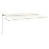 VidaXL Luifel handmatig uittrekbaar 500x350 cm crèmekleurig