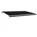 VidaXL Luifel automatisch uittrekbaar 500x350 cm antracietkleurig