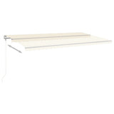 VidaXL Luifel automatisch uittrekbaar 600x350 cm crèmekleurig