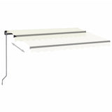 VidaXL Luifel handmatig uittrekbaar 350x250 cm crèmekleurig