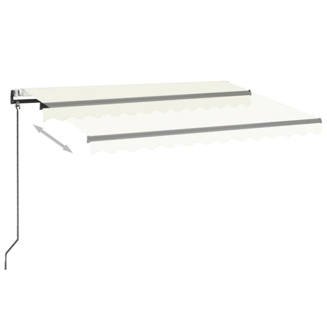 VidaXL Luifel automatisch met LED en windsensor 350x250 cm crèmekleur