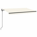 VidaXL Luifel automatisch uittrekbaar 450x300 cm crèmekleurig
