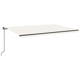VidaXL Luifel handmatig uittrekbaar 500x300 cm crèmekleurig