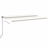 VidaXL Luifel handmatig uittrekbaar 500x300 cm crèmekleurig