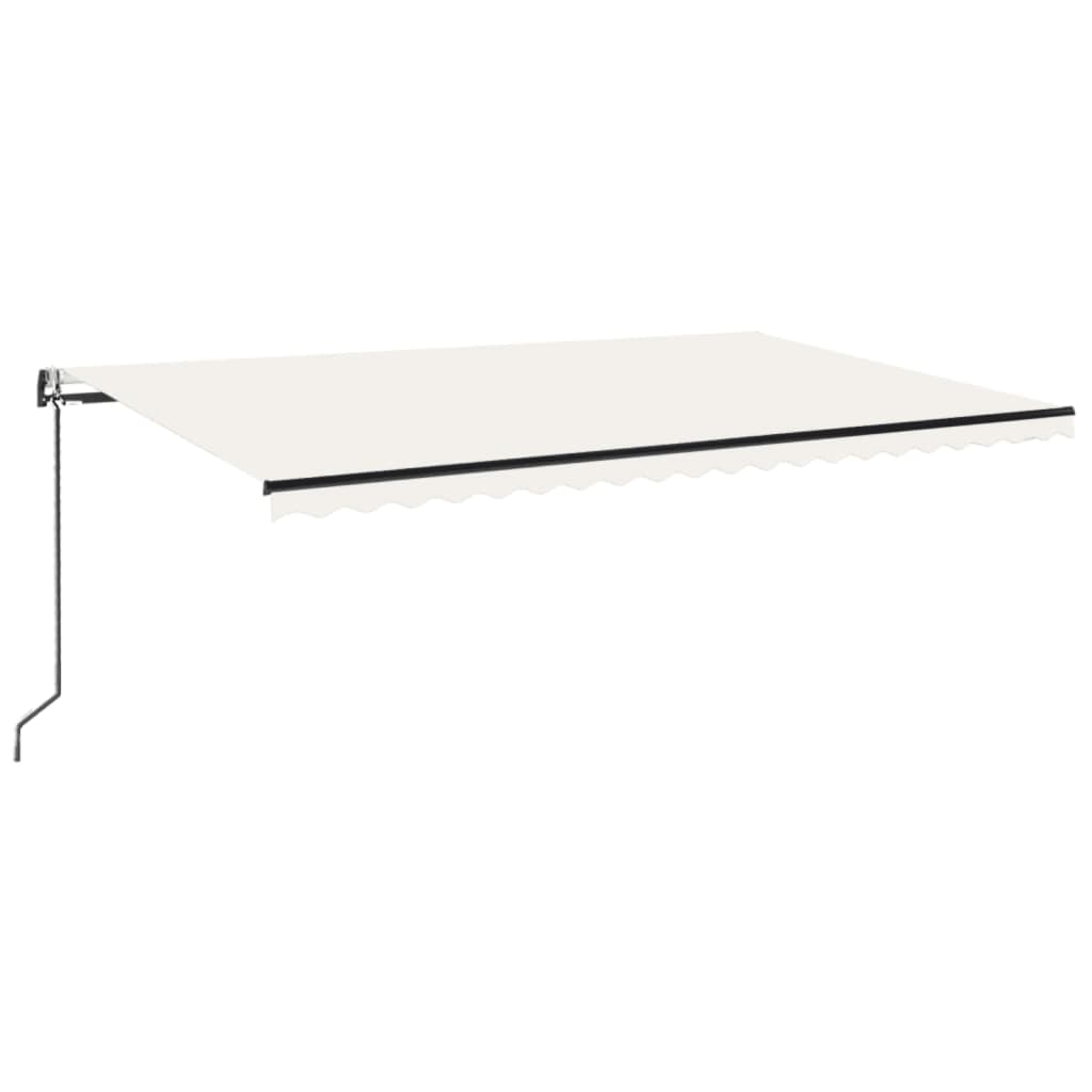 VidaXL Luifel automatisch uittrekbaar 500x300 cm crèmekleurig