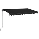 VidaXL Luifel handmatig uittrekbaar 400x350 cm antracietkleurig