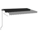VidaXL Luifel handmatig uittrekbaar 400x350 cm antracietkleurig