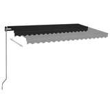 VidaXL Luifel handmatig uittrekbaar 450x350 cm antracietkleurig