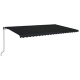 VidaXL Luifel handmatig uittrekbaar 500x350 cm antracietkleurig