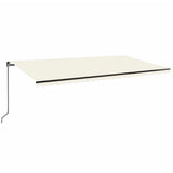VidaXL Luifel handmatig uittrekbaar 600x350 cm crèmekleurig