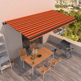 VidaXL Luifel automatisch uittrekbaar 600x350 cm oranje en bruin