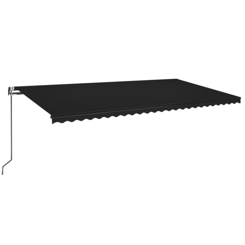 VidaXL Luifel automatisch met LED en windsensor 600x350 cm antraciet
