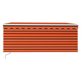 Vidaxl luifel handmatig uittrekbaar rolgordijn 3,5x2,5 m oranje bruin