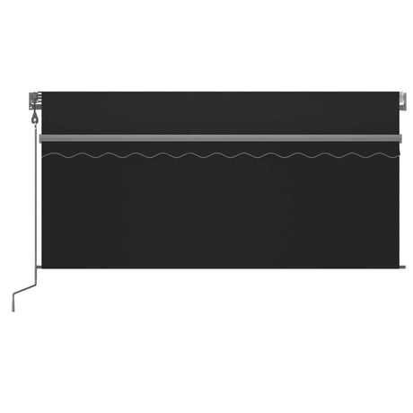 VidaXL Luifel met rolgordijn, LED en windsensor 3,5x2,5 m antraciet