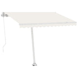 VidaXL Luifel vrijstaand handmatig uittrekbaar 300x250 cm crèmekleurig