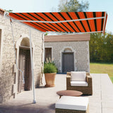 VidaXL Luifel vrijstaand automatisch 300x250 cm oranje en bruin