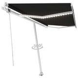 VidaXL Luifel automatisch met LED en windsensor 400x300 cm antraciet